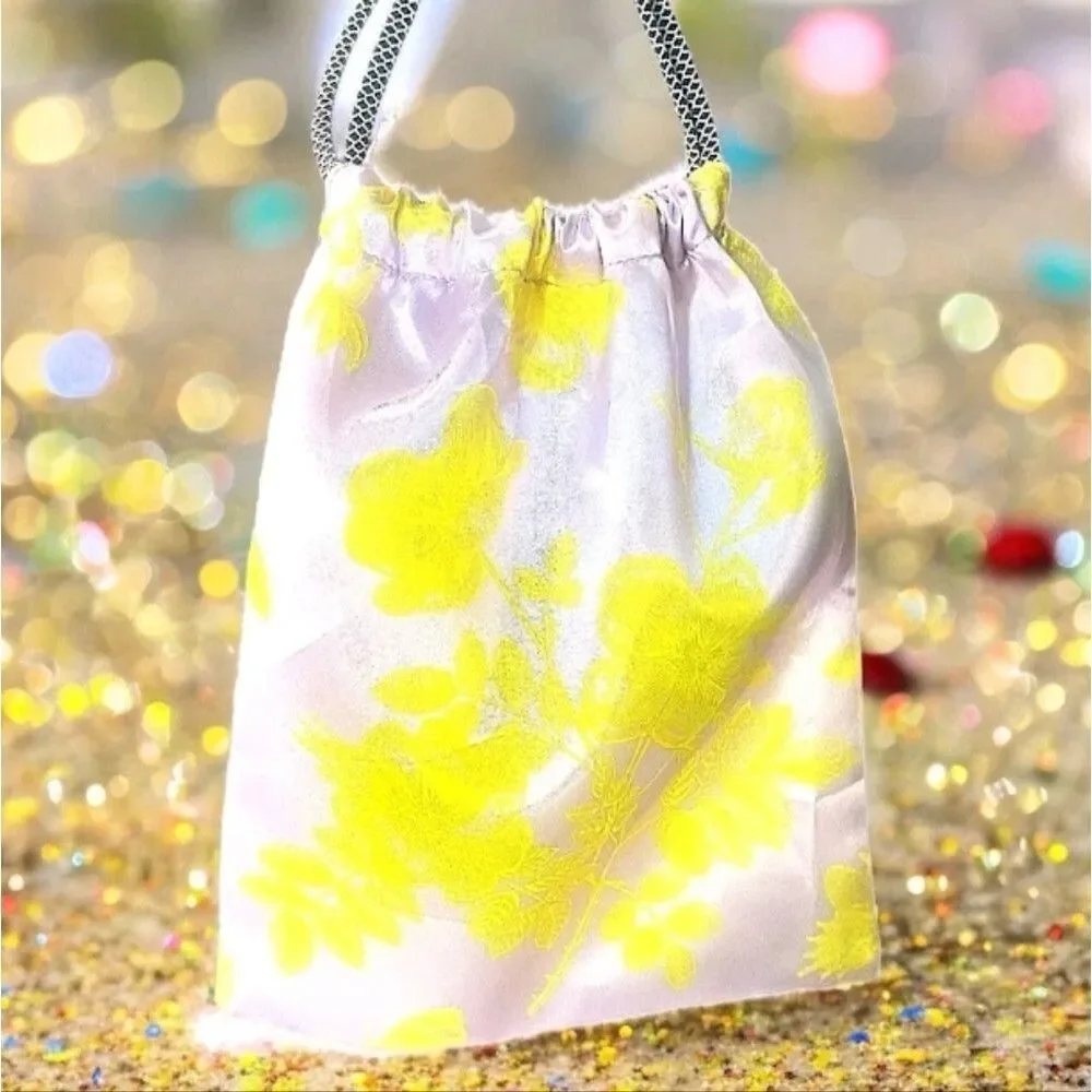 IPSY Refreshments Glam Bag July 2023 Drawstring Silk Makeup Bag Only 10” x 8”